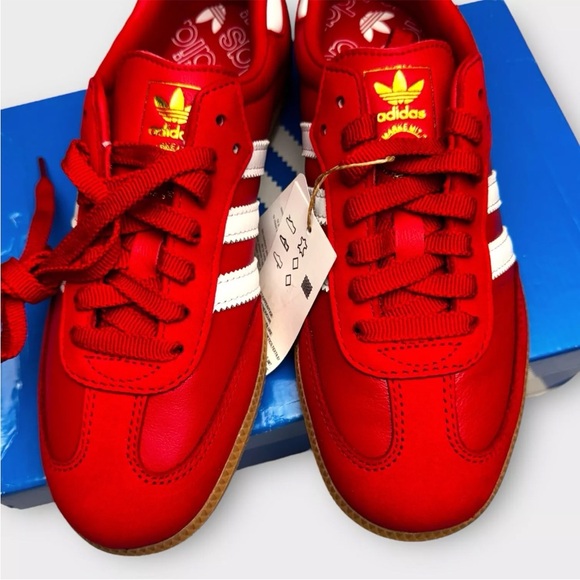 NEW Adidas Originals Samba OG Scarlet White IE6524 Women Size US6 UK4.5 Red - Picture 6 of 15